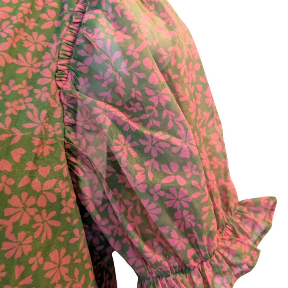 Show Me Your Moo Moo Daiquiri Mini Dress-Watermelon Floral.. Size XL - Picture 6 of 8